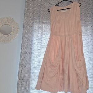 Whitewash Boutique Soft Pink Sleeveless Dress With Pockets